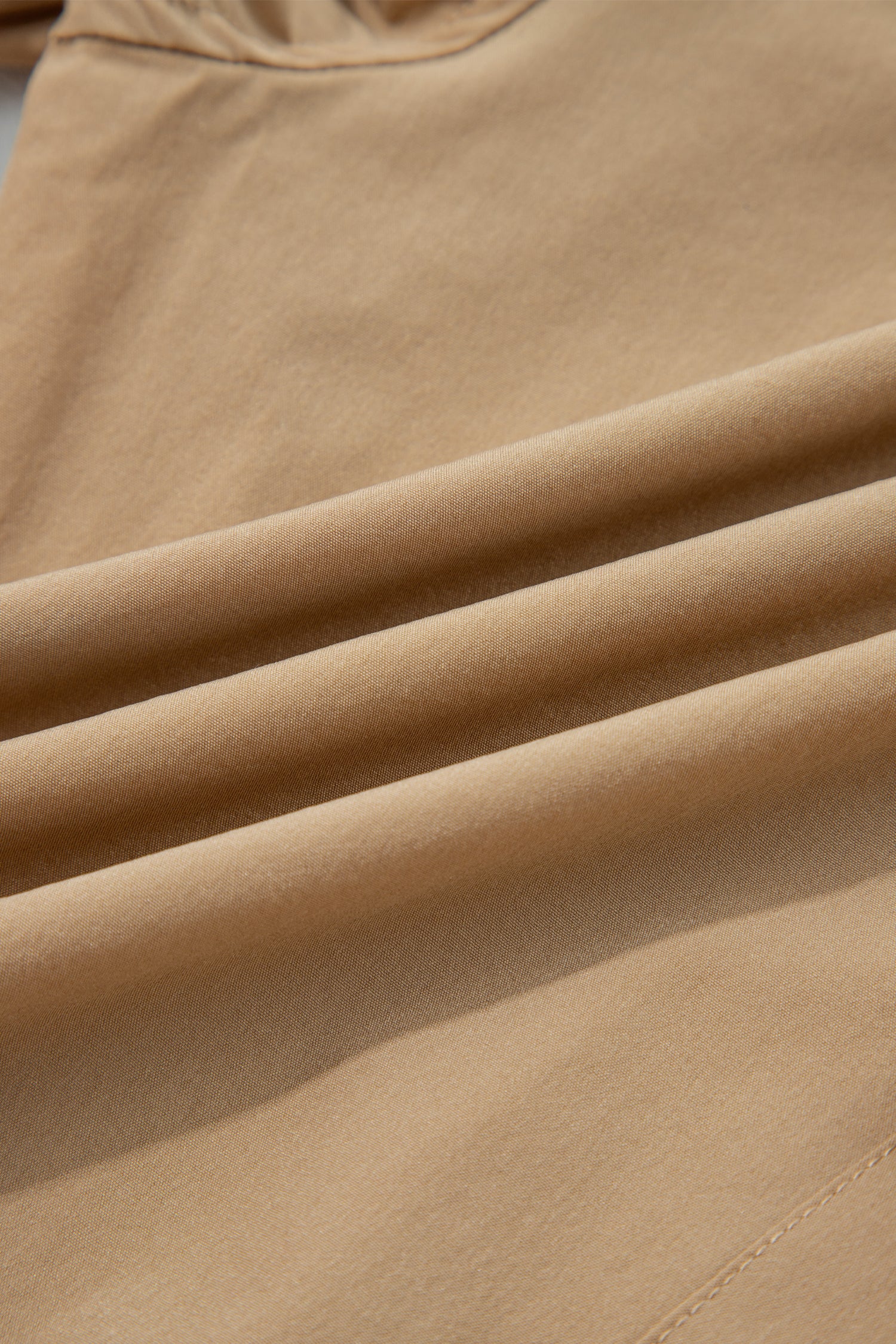 Camel Elastic High Waist Pocketed Cargo Jogger Pants