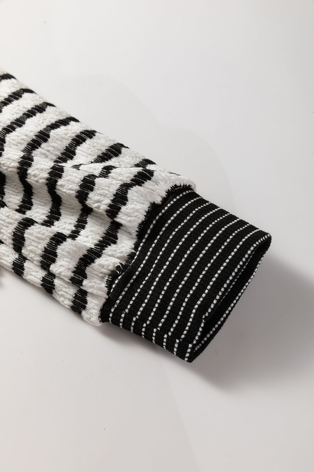 White Stripe Collared Pullover Top and Drawstring Pant Set