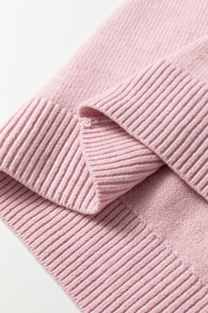 Pink Corded Love Script Graphic Baggy Sweater